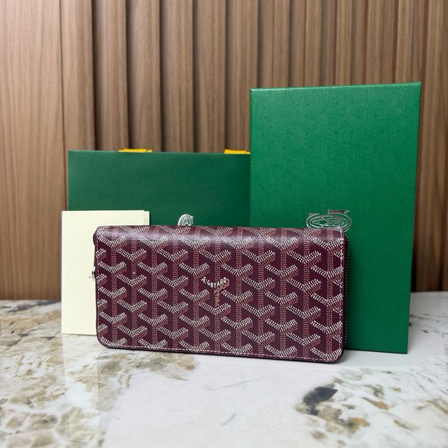 Goyard MATIGNON zip Wallet CL50P wine red