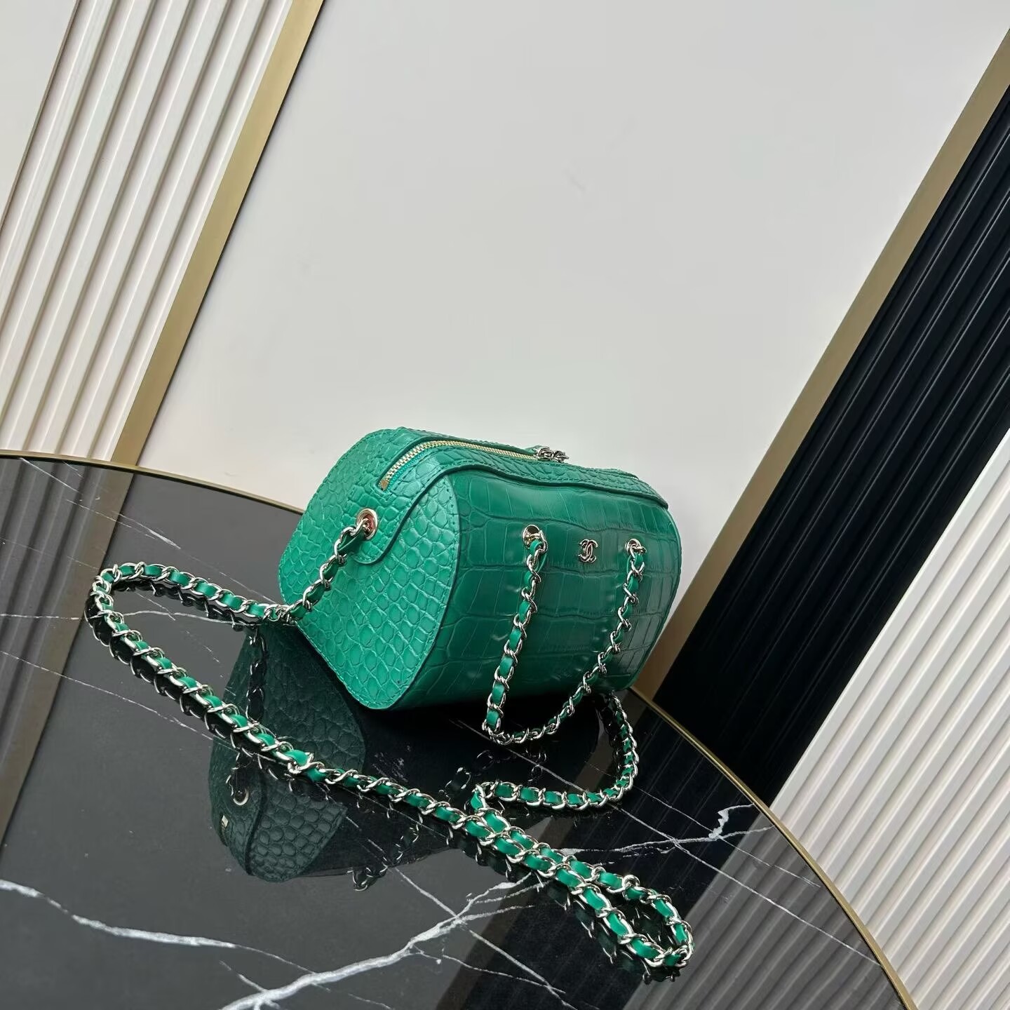 Chanel Crocodile Embossed Calfskin Bag 53012 Green