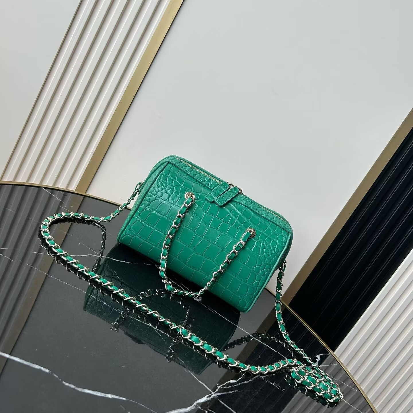 Chanel Crocodile Embossed Calfskin Bag 53012 Green