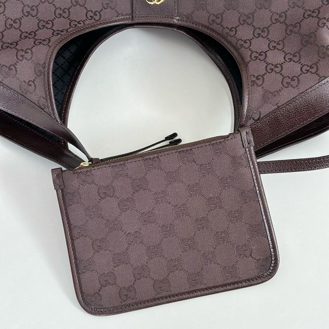 Gucci Giglio large tote bag 853971 Dark brown GG canvas
