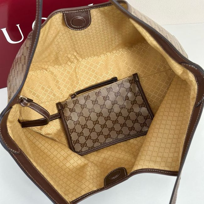 Gucci Giglio large tote bag 853971 brown GG canvas