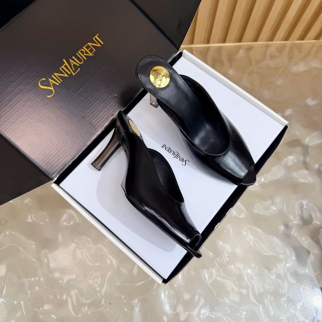 Saint Laurent BABYLONE mules in smooth leather 64127-1