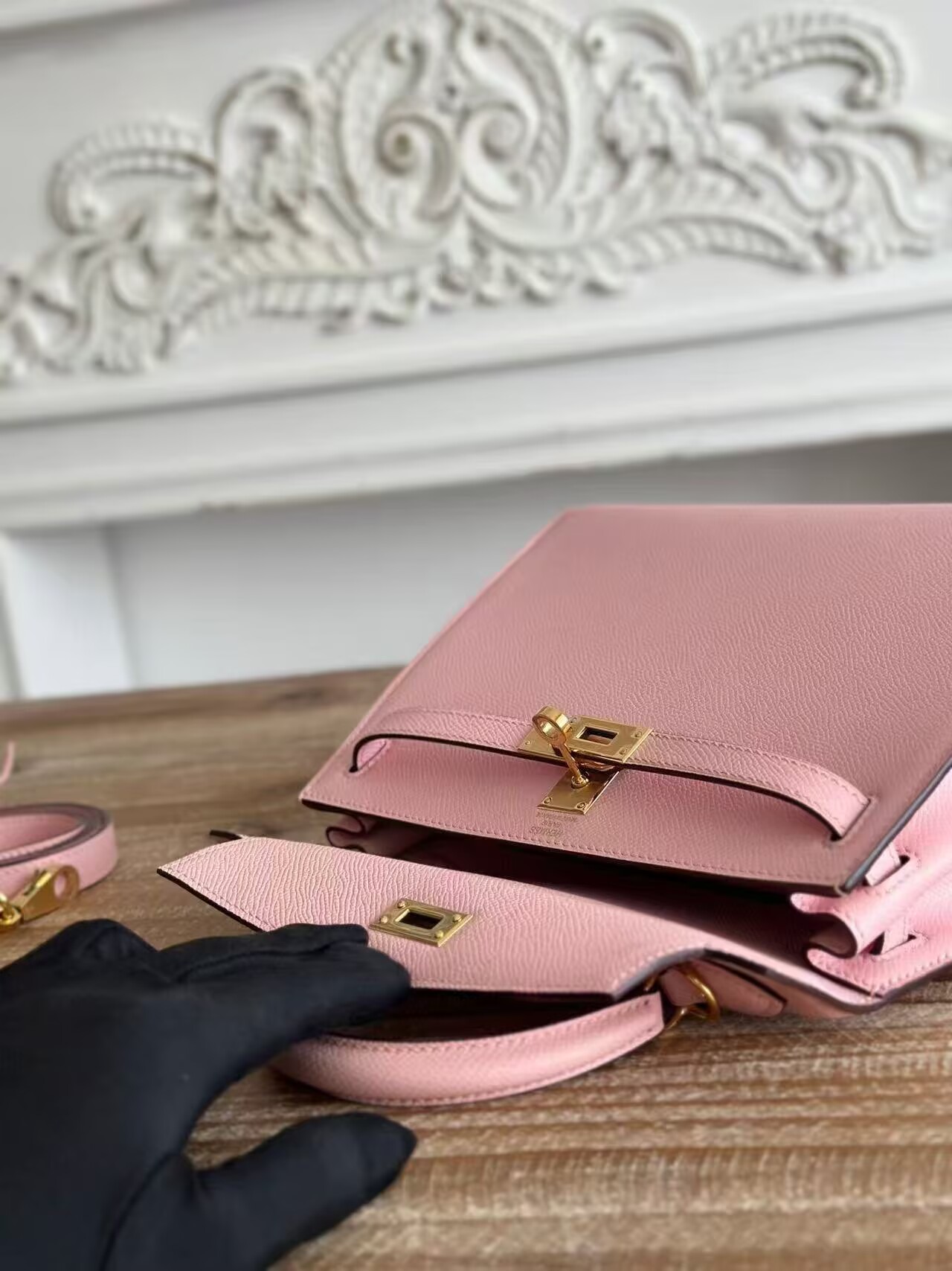 Hermes Kelly Espom Leather KL28 Light Pink Hermes Kelly Espom Leather KL28 Light Pink