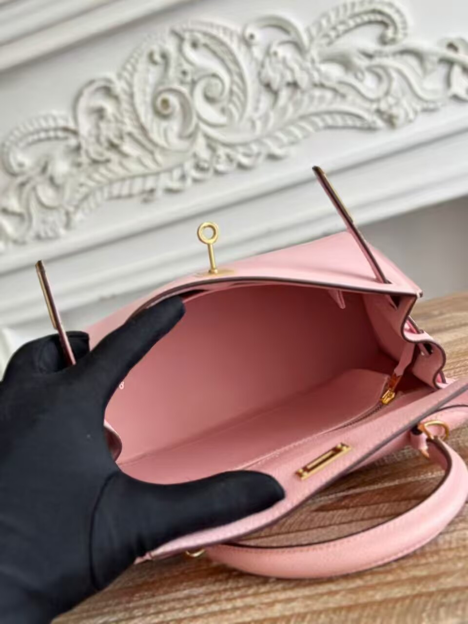 Hermes Kelly Espom Leather KL28 Light Pink Hermes Kelly Espom Leather KL28 Light Pink