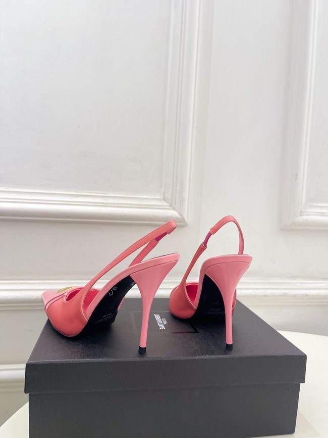 Saint Laurent LOUIS slingback pumps in patent leather and satin CN1000-2