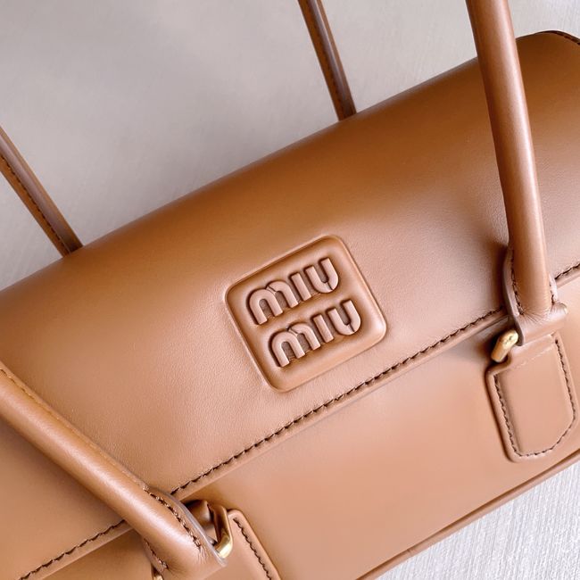 MIUMIU Arcadie leather bag 5BD282 light camel