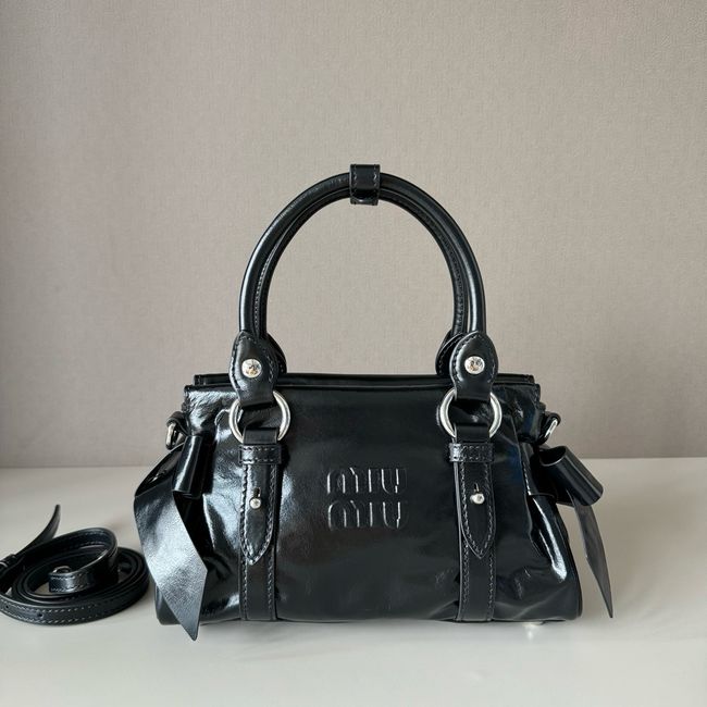 MIUMIU Patent leather bag 5BA336 black