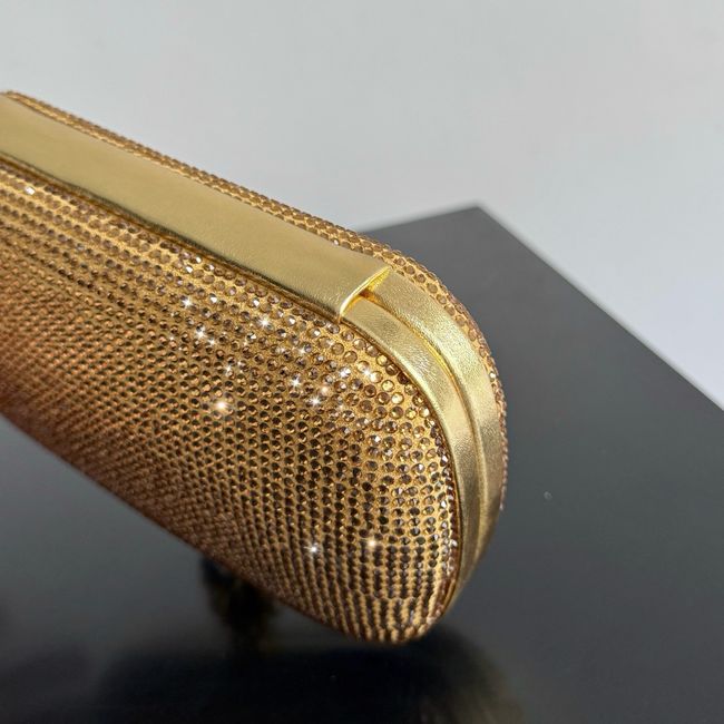 Bottega Veneta Soft Knot Clutch Crystal 866062V gold Bottega Veneta Soft Knot Clutch Crystal 866062V gold