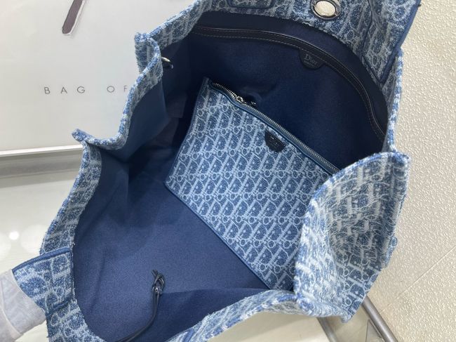 Dioriviera Large Spongy Book Tote Blue Spongy Dior Oblique Fabric M1462PD Dioriviera Large Spongy Book Tote Blue Spongy Dior Oblique Fabric M1462PD