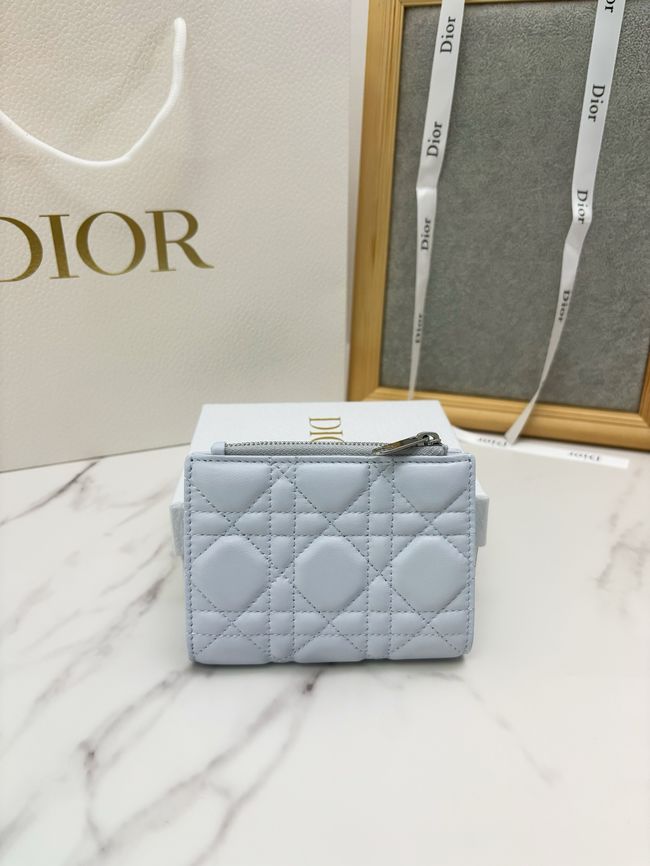 Lady Dior Dahlia Wallet Craie Cannage Lambskin S2065-2 Lady Dior Dahlia Wallet Craie Cannage Lambskin S2065-2
