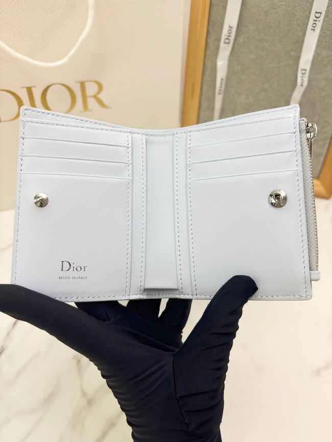 Lady Dior Dahlia Wallet Craie Cannage Lambskin S2065-2 Lady Dior Dahlia Wallet Craie Cannage Lambskin S2065-2