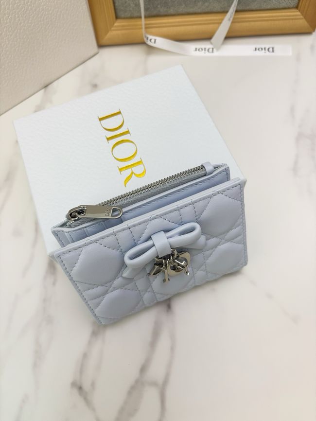 Lady Dior Dahlia Wallet Craie Cannage Lambskin S2065-2 Lady Dior Dahlia Wallet Craie Cannage Lambskin S2065-2