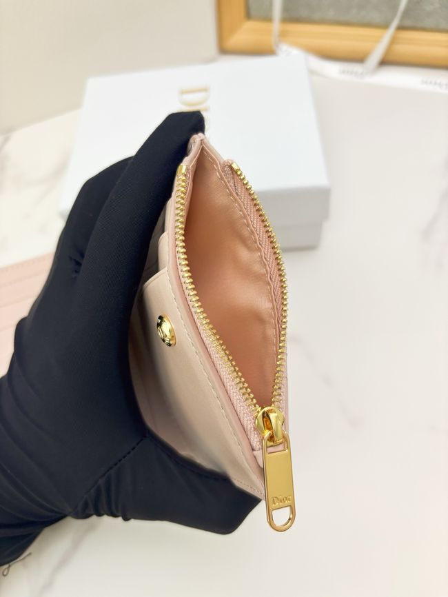 Lady Dior Dahlia Wallet Craie Cannage Lambskin S2065-3