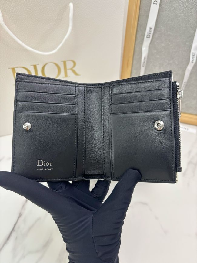 Lady Dior Dahlia Wallet Craie Cannage Lambskin S2065-4