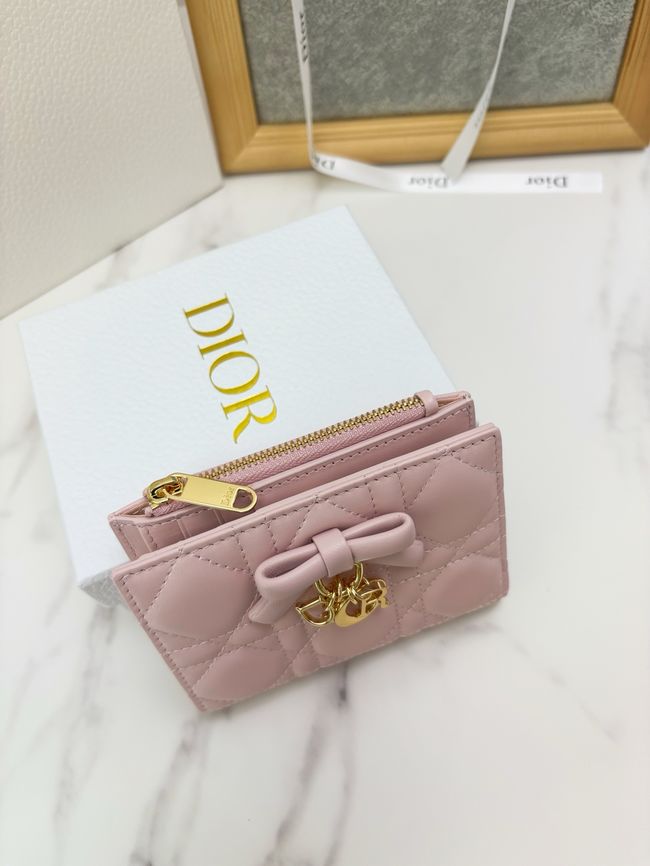 Lady Dior Dahlia Wallet Craie Cannage Lambskin S2065-5 Lady Dior Dahlia Wallet Craie Cannage Lambskin S2065-5