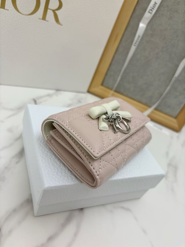 Lady Dior Dahlia card holder Craie Cannage Lambskin S2067-8 Lady Dior Dahlia card holder Craie Cannage Lambskin S2067-8