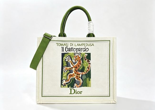 Medium Dior Book Tote with Strap M1354PE green