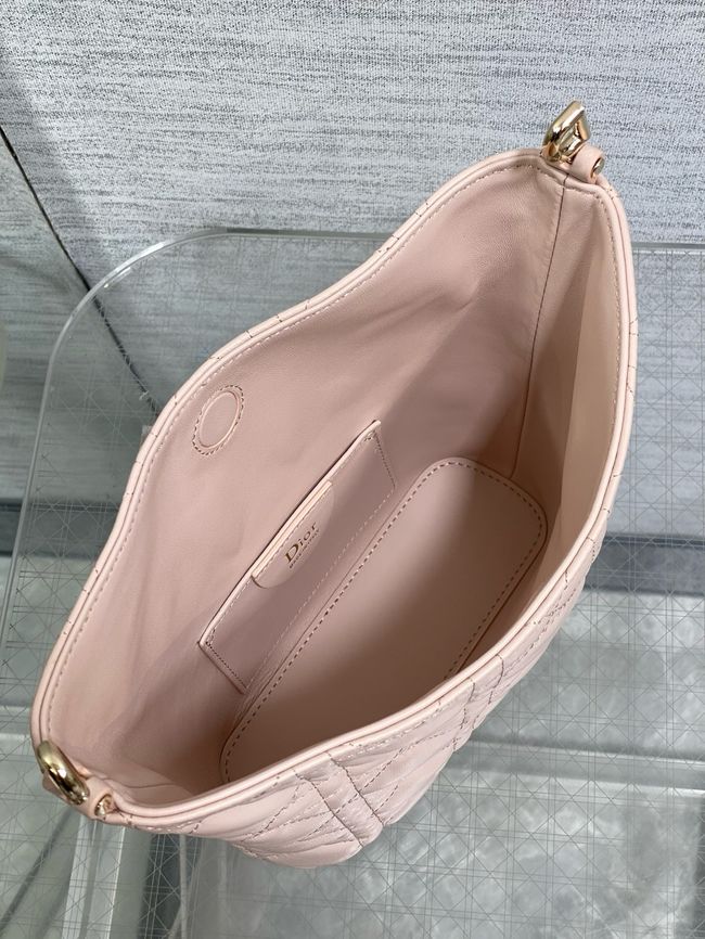 Mini Dior Toujours Hobo Bag Cannage Lambskin M2868O Ballet Pink Mini Dior Toujours Hobo Bag Cannage Lambskin M2868O Ballet Pink