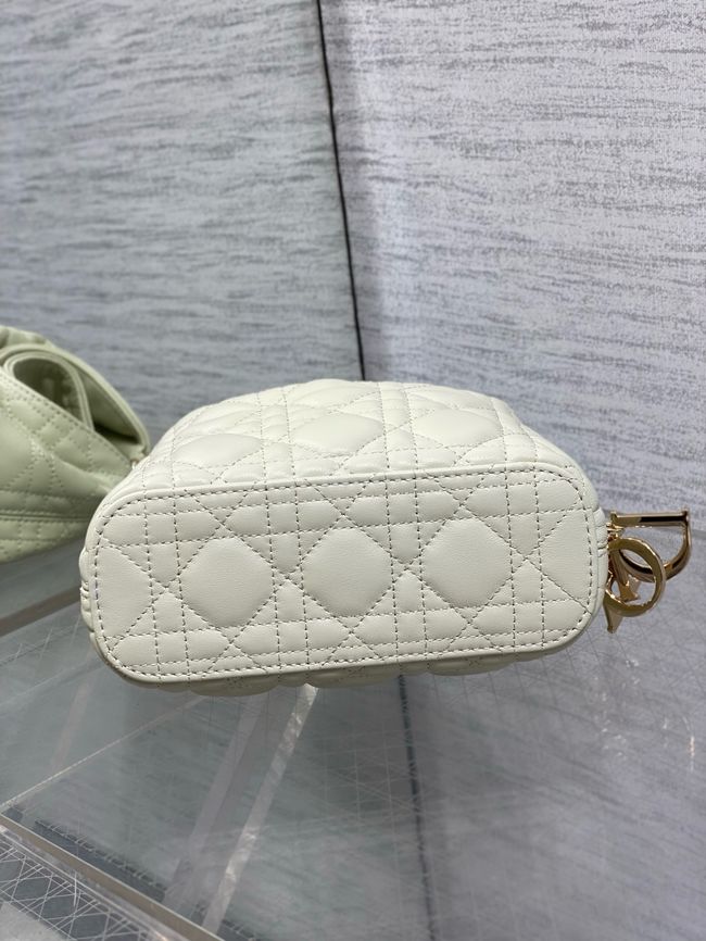 Mini Dior Toujours Hobo Bag Cannage Lambskin M2868O Ivory