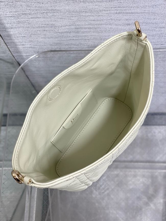 Mini Dior Toujours Hobo Bag Cannage Lambskin M2868O Ivory