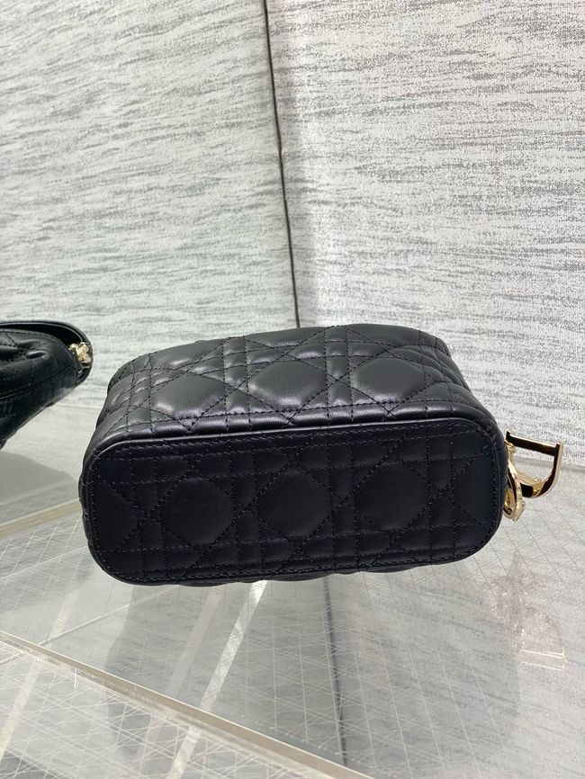Mini Dior Toujours Hobo Bag Cannage Lambskin M2868O black Mini Dior Toujours Hobo Bag Cannage Lambskin M2868O black