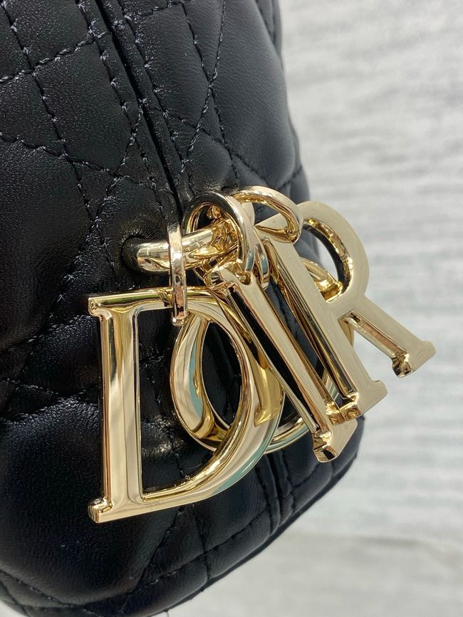 Mini Dior Toujours Hobo Bag Cannage Lambskin M2868O black Mini Dior Toujours Hobo Bag Cannage Lambskin M2868O black
