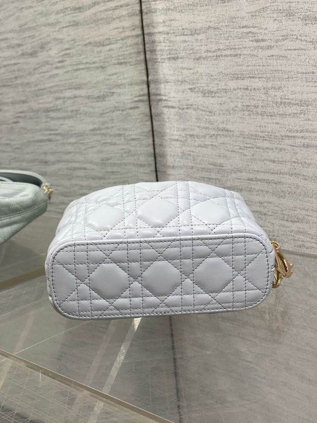 Mini Dior Toujours Hobo Bag Cannage Lambskin M2868O ice blue Mini Dior Toujours Hobo Bag Cannage Lambskin M2868O ice blue