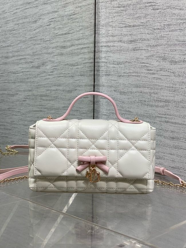 My Dior Mini Bag Cannage patent leather S0985PU white&PINK