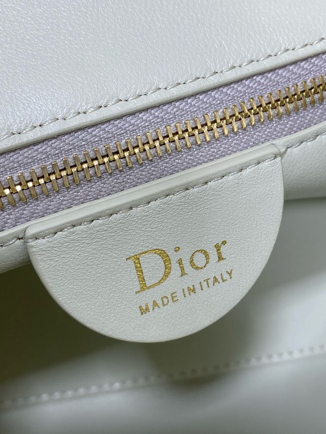Small Dior Toujours Hobo Bag Cannage Lambskin M2867O Ivory