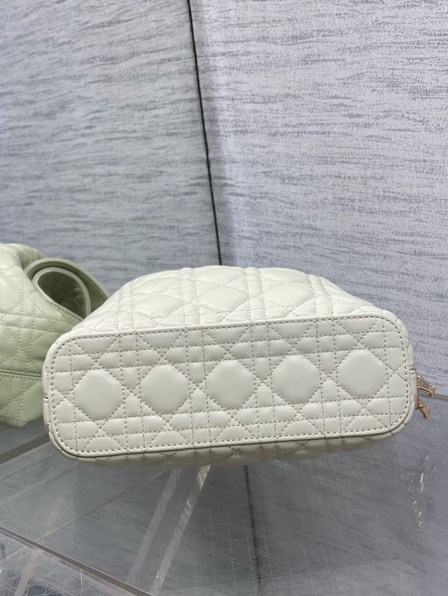 Small Dior Toujours Hobo Bag Cannage Lambskin M2867O Ivory