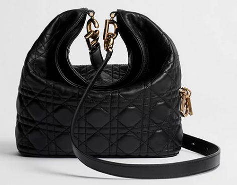 Small Dior Toujours Hobo Bag Cannage Lambskin M2867O black