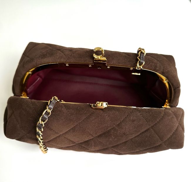Chanel Clutch with chain AP5252 Dark Brown