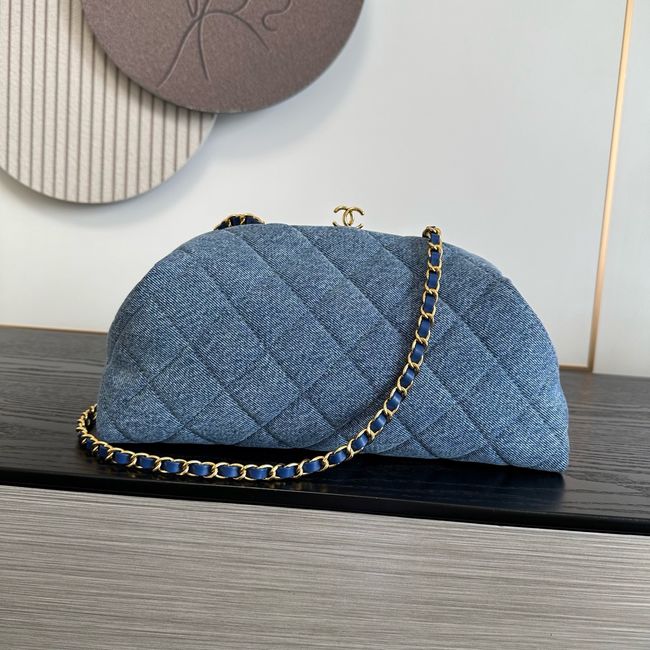 Chanel Clutch with chain AP5252 denim blue