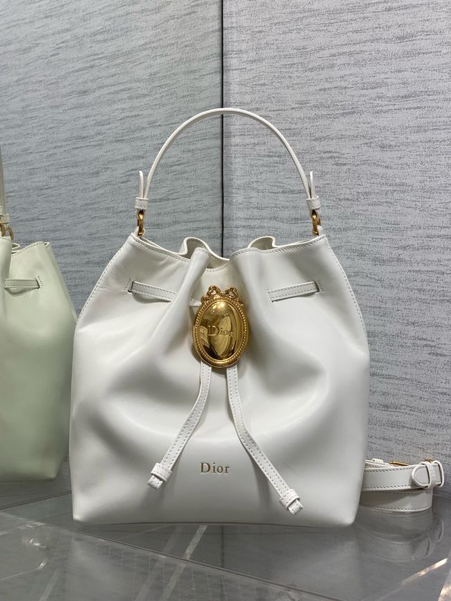 Dior Calfskin Medium Tote Bag 67534 Ivory