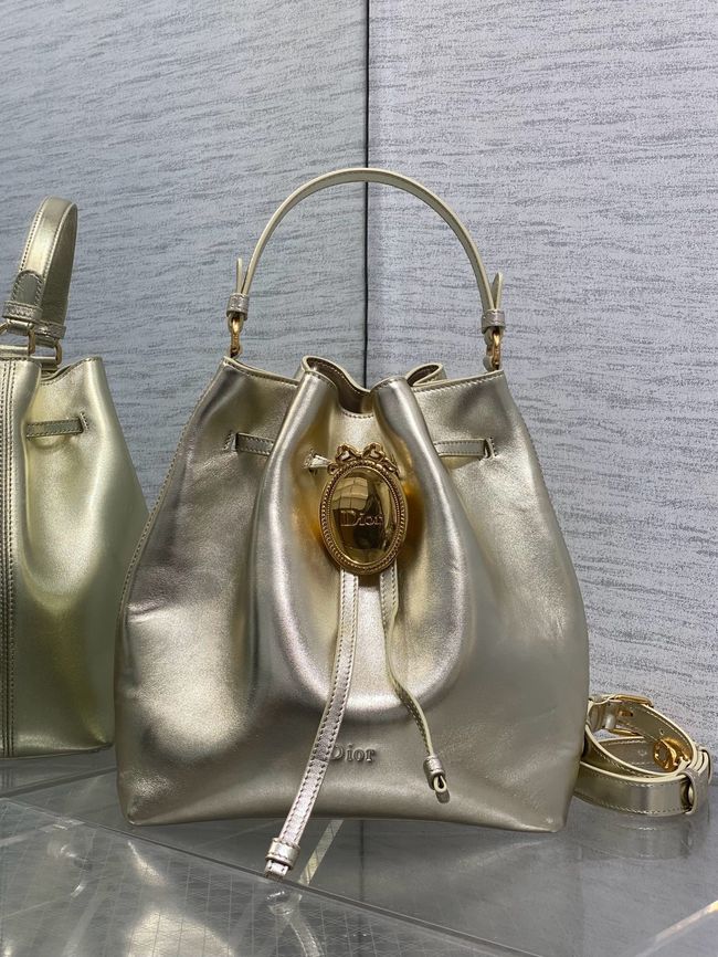 Dior Calfskin Medium Tote Bag 67534 gold