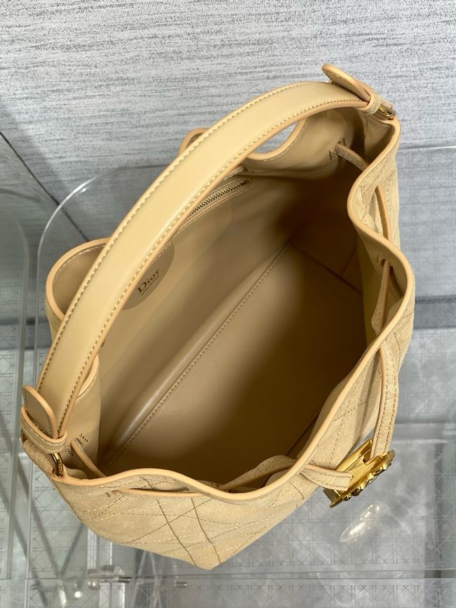 Dior Suede Calfskin Medium Tote Bag 67534 Apricot