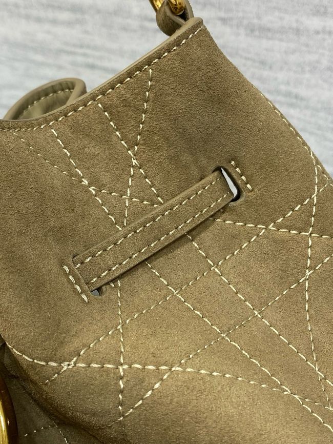 Dior Suede Calfskin Medium Tote Bag 67534 Khaki