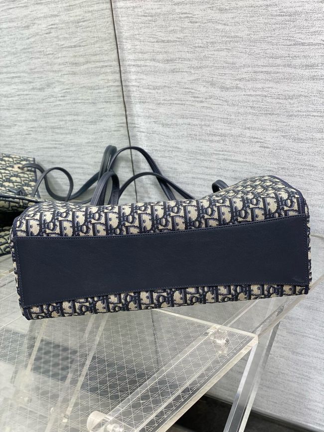Medium Dior Promenade Shopping Bag Blue Dior Oblique Jacquard M1409O