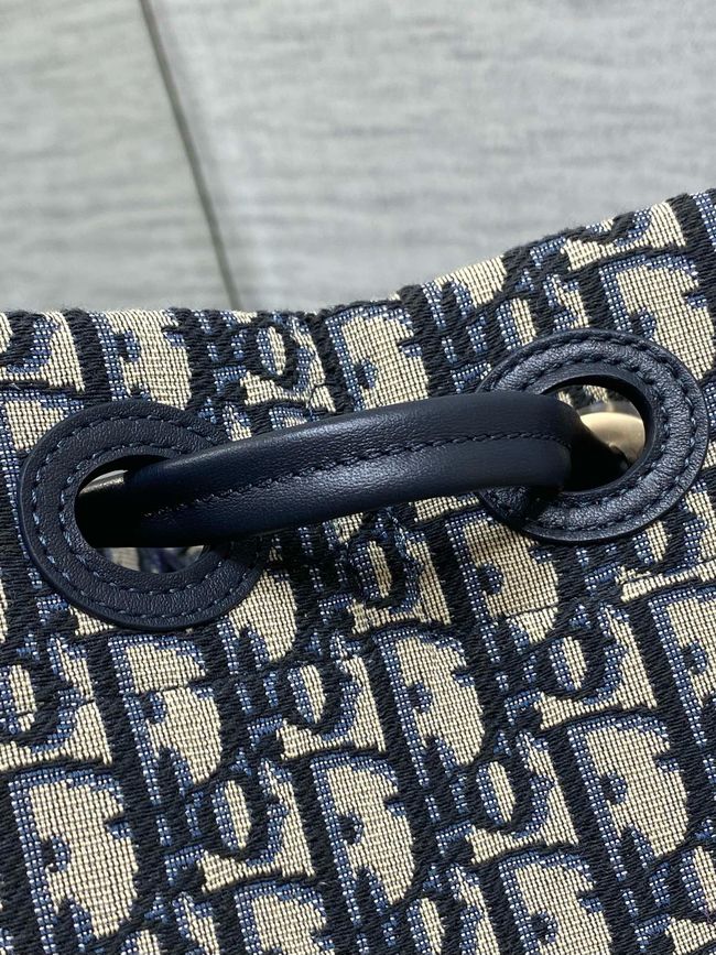 Medium Dior Promenade Shopping Bag Blue Dior Oblique Jacquard M1409O