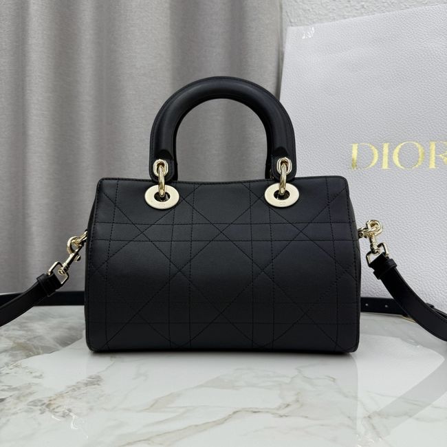 Small Dior Granville Bag black Flat Macrocannage Calfskin M1441OHJ