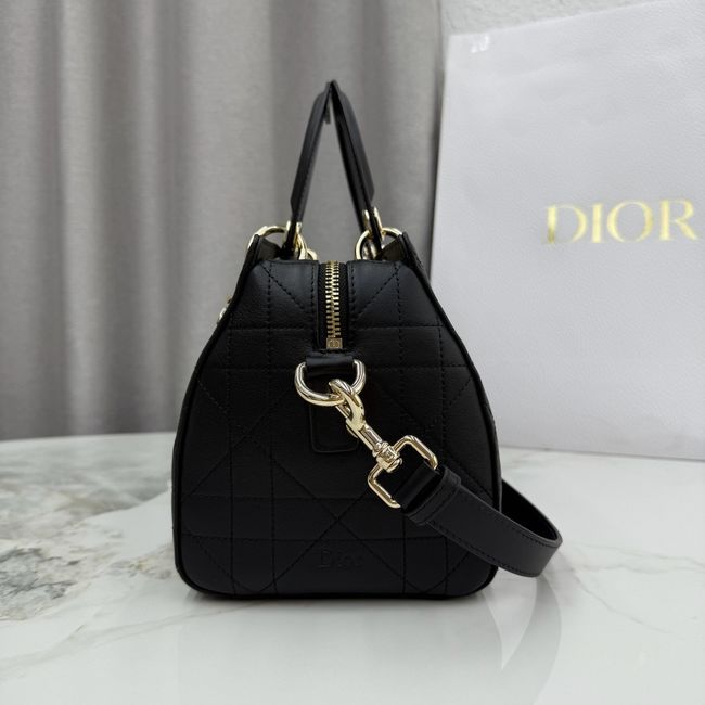 Small Dior Granville Bag black Flat Macrocannage Calfskin M1441OHJ