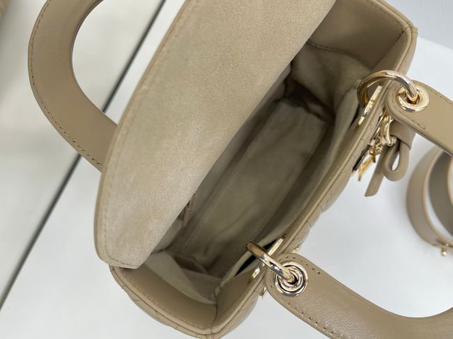 Small Lady Dior Bag with Strap Cannage Lambskin M0531OU dark Apricot Small Lady Dior Bag with Strap Cannage Lambskin M0531OU dark Apricot