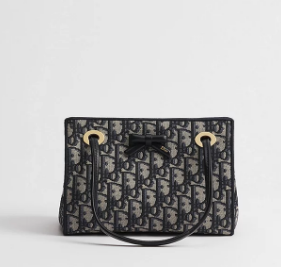 Dior Promenade Mini Shopping Bag Blue Dior Oblique Jacquard S1440OU