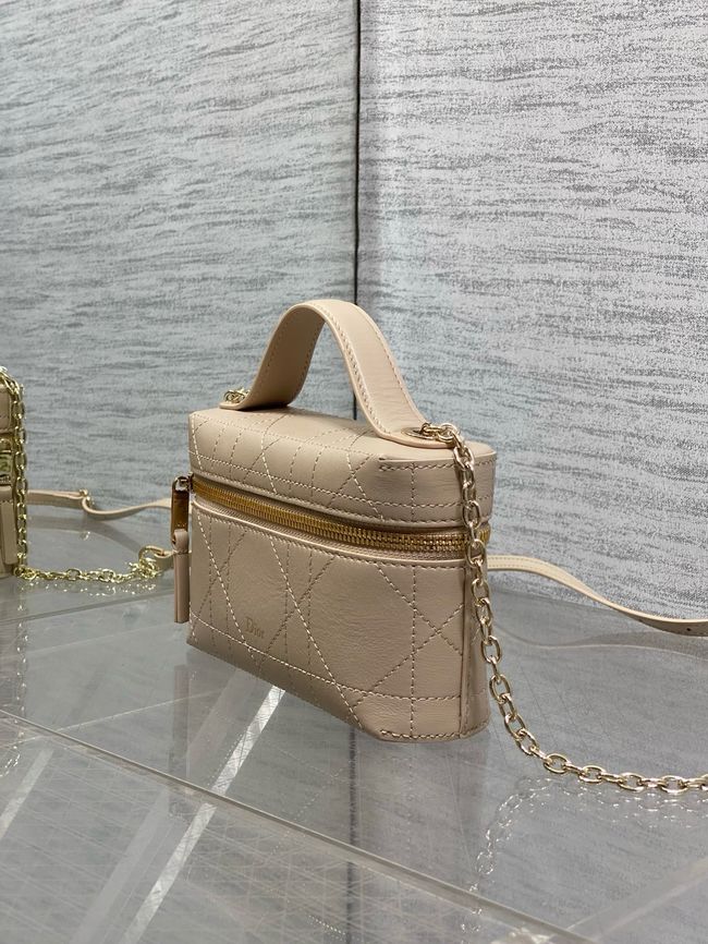 Dior Trianon Soft Vanity Mini Bag Flat Macrocannage Lambskin S4613OS Fraise
