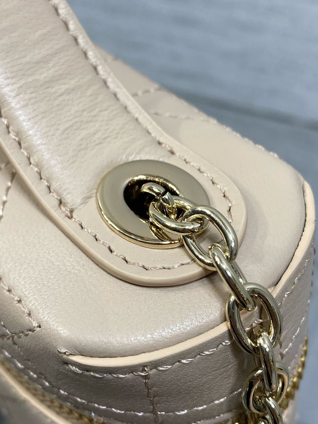 Dior Trianon Soft Vanity Mini Bag Flat Macrocannage Lambskin S4613OS Fraise