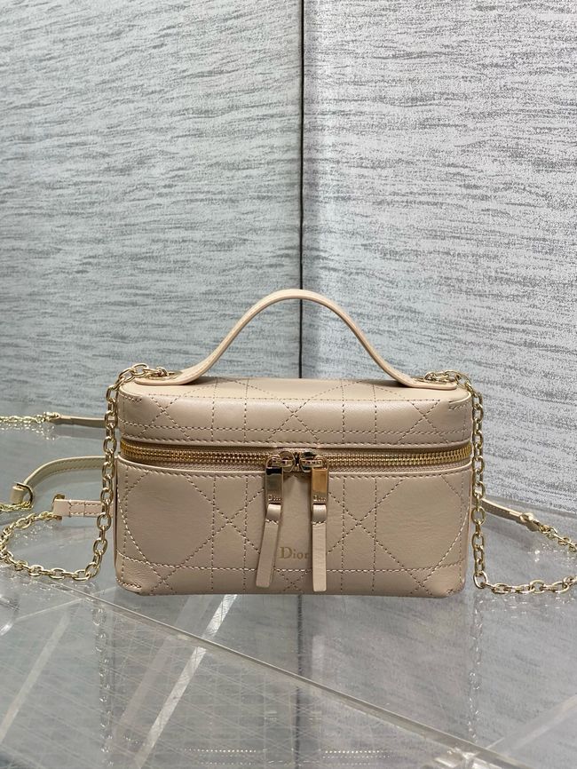 Dior Trianon Soft Vanity Mini Bag Flat Macrocannage Lambskin S4613OS Fraise