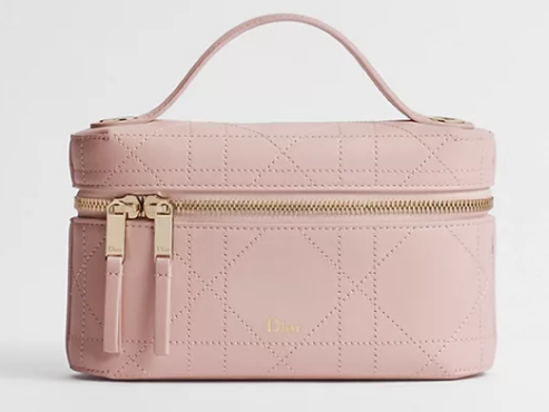 Dior Trianon Soft Vanity Mini Bag Flat Macrocannage Lambskin S4613OS Soupir Pink