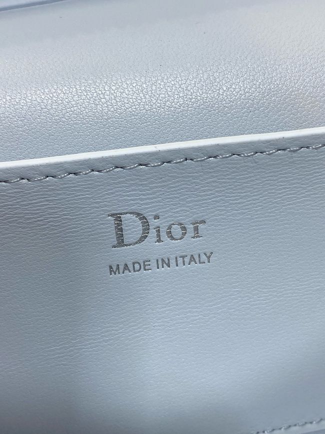 Dior Trianon Soft Vanity Mini Bag Flat Macrocannage Lambskin S4613OS ice blue