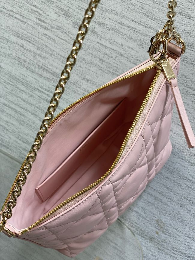Diorling Mini Bag Macrocannage Lambskin S2613OU Soupir Pink