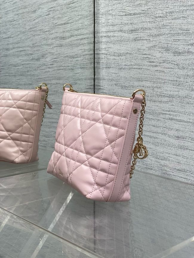 Diorling Mini Bag Macrocannage Lambskin S2613OU Soupir Pink